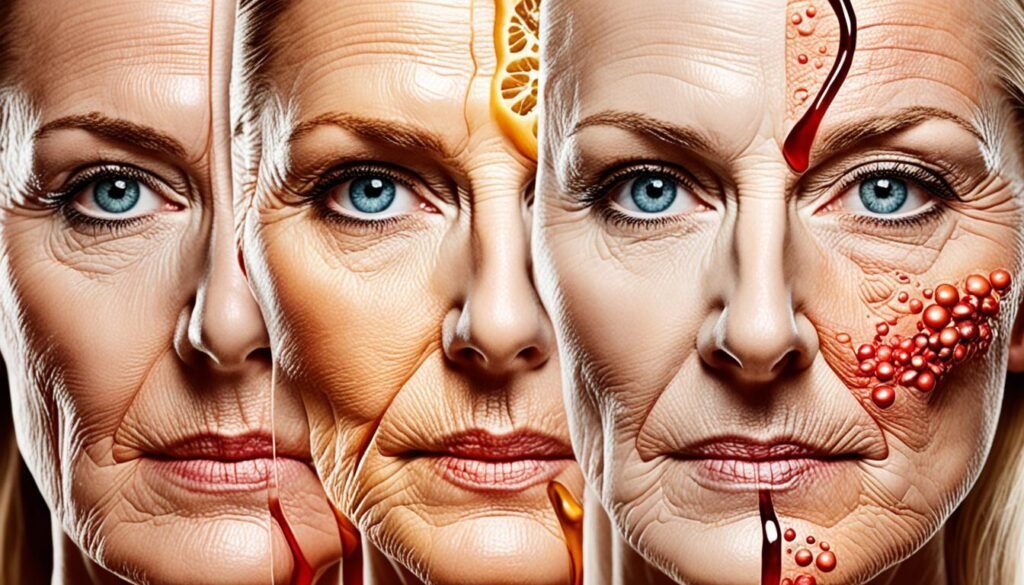 Alcohol and skin aging