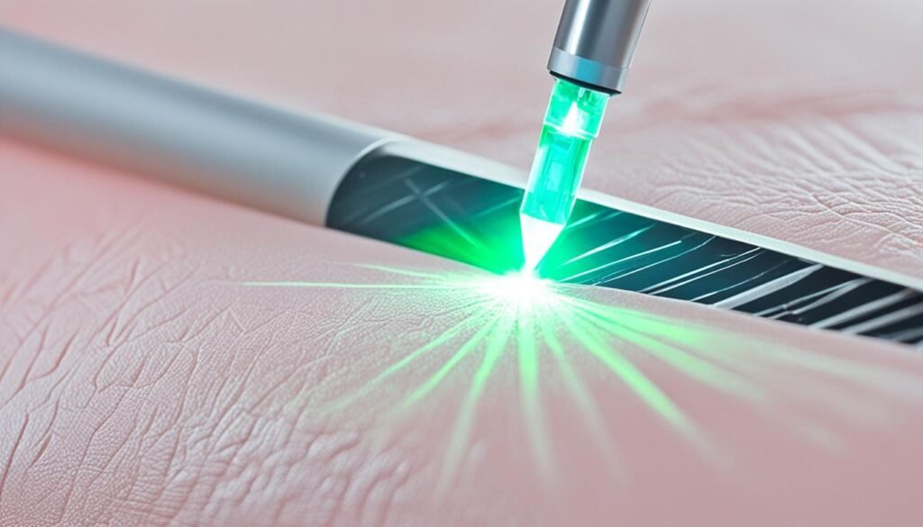CO2RE laser for treating skin damage from smoking