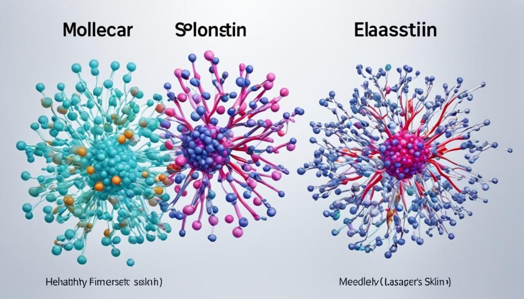 Elastin structure and skin photoaging