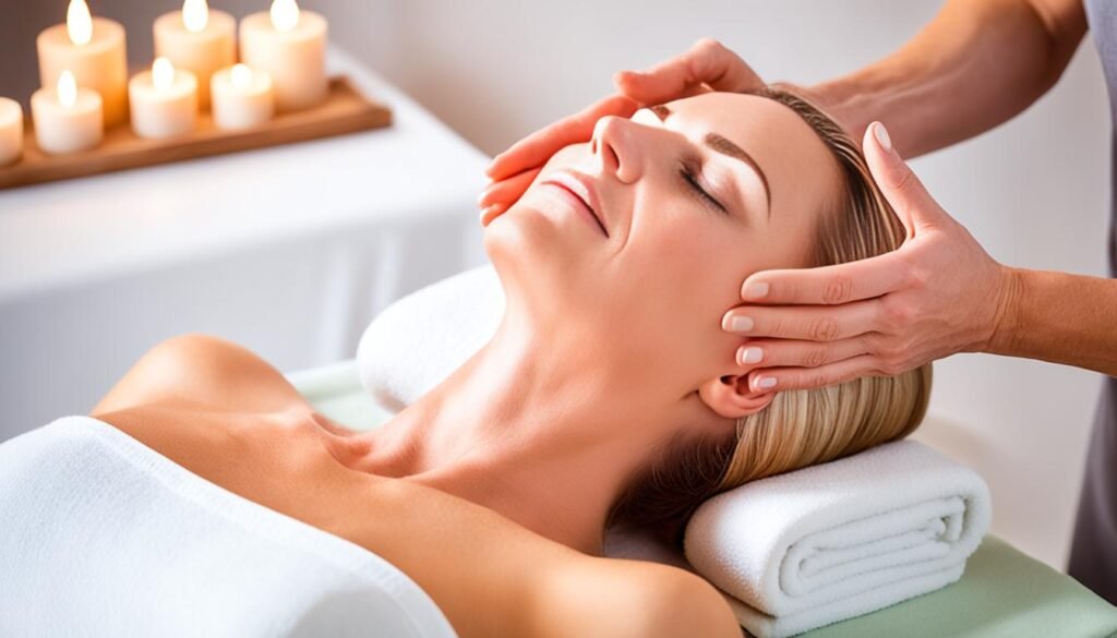 Facial massage for circulation and sinus relief