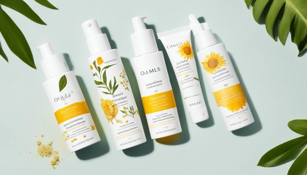 Natural oils and exfoliation for sun damaged skin