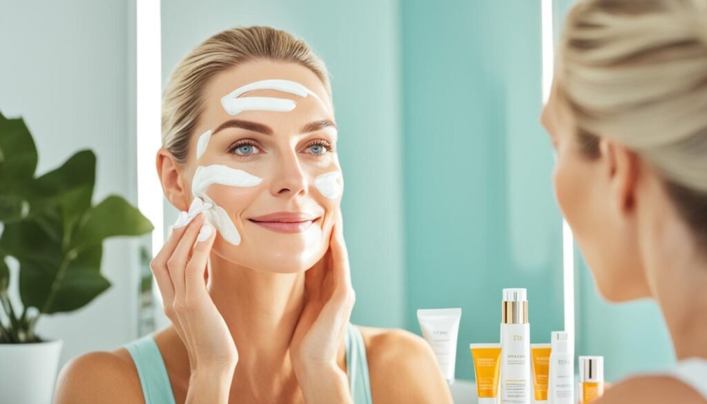 Sunscreen as part of an anti-aging routine