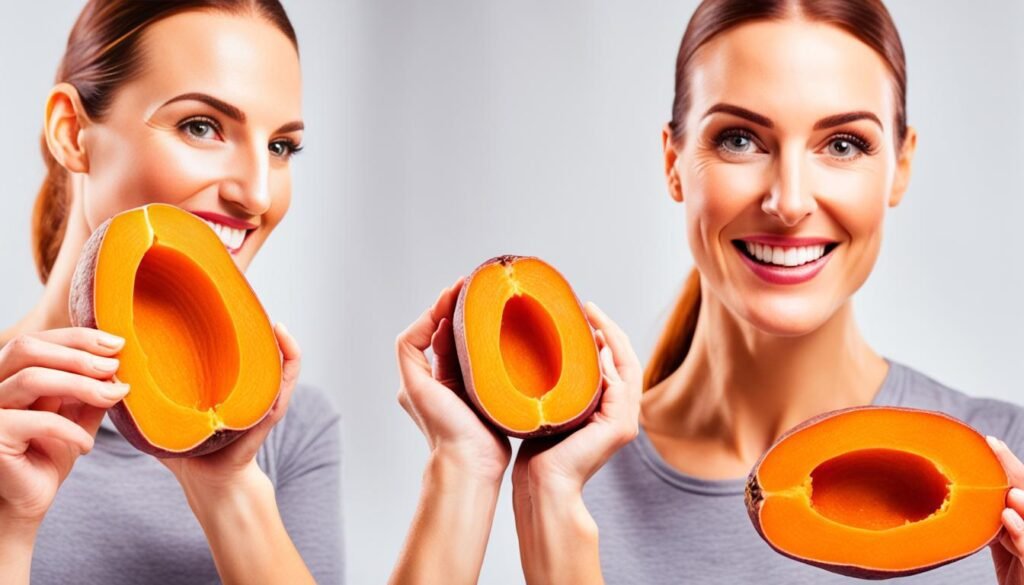 Sweet potatoes promoting skin elasticity