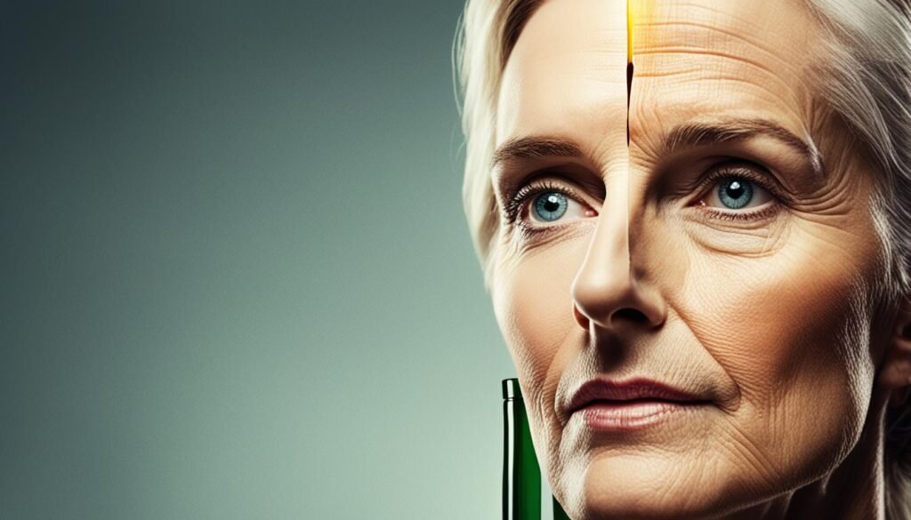 alcohol and facial aging
