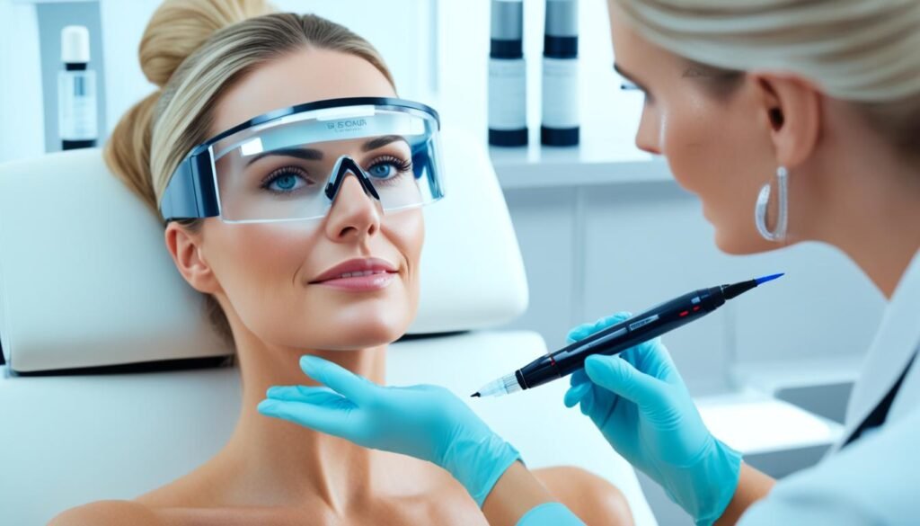 preparation for laser treatment