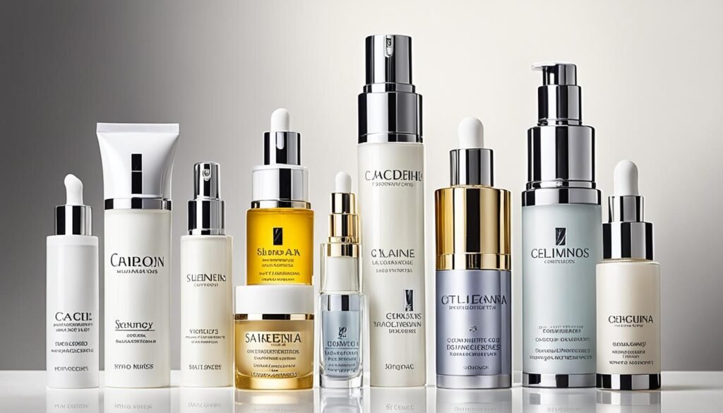 serums, eye creams, moisturizers, cleansers