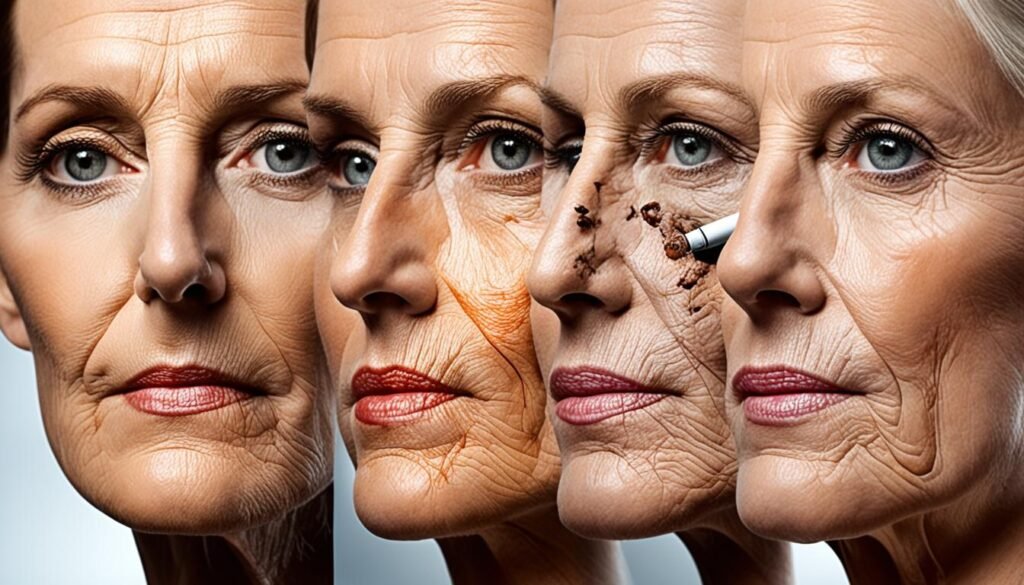 skin damage from smoking