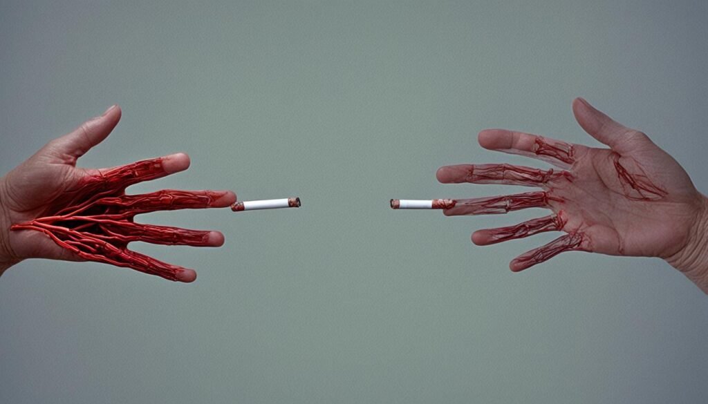 smoking and blood flow to the skin
