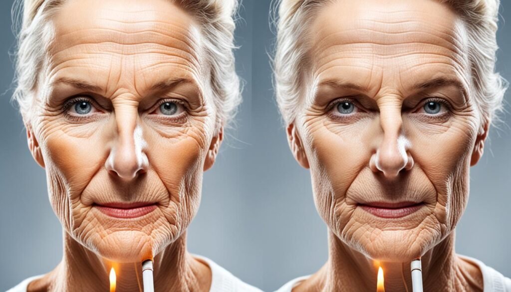 smoking and skin texture